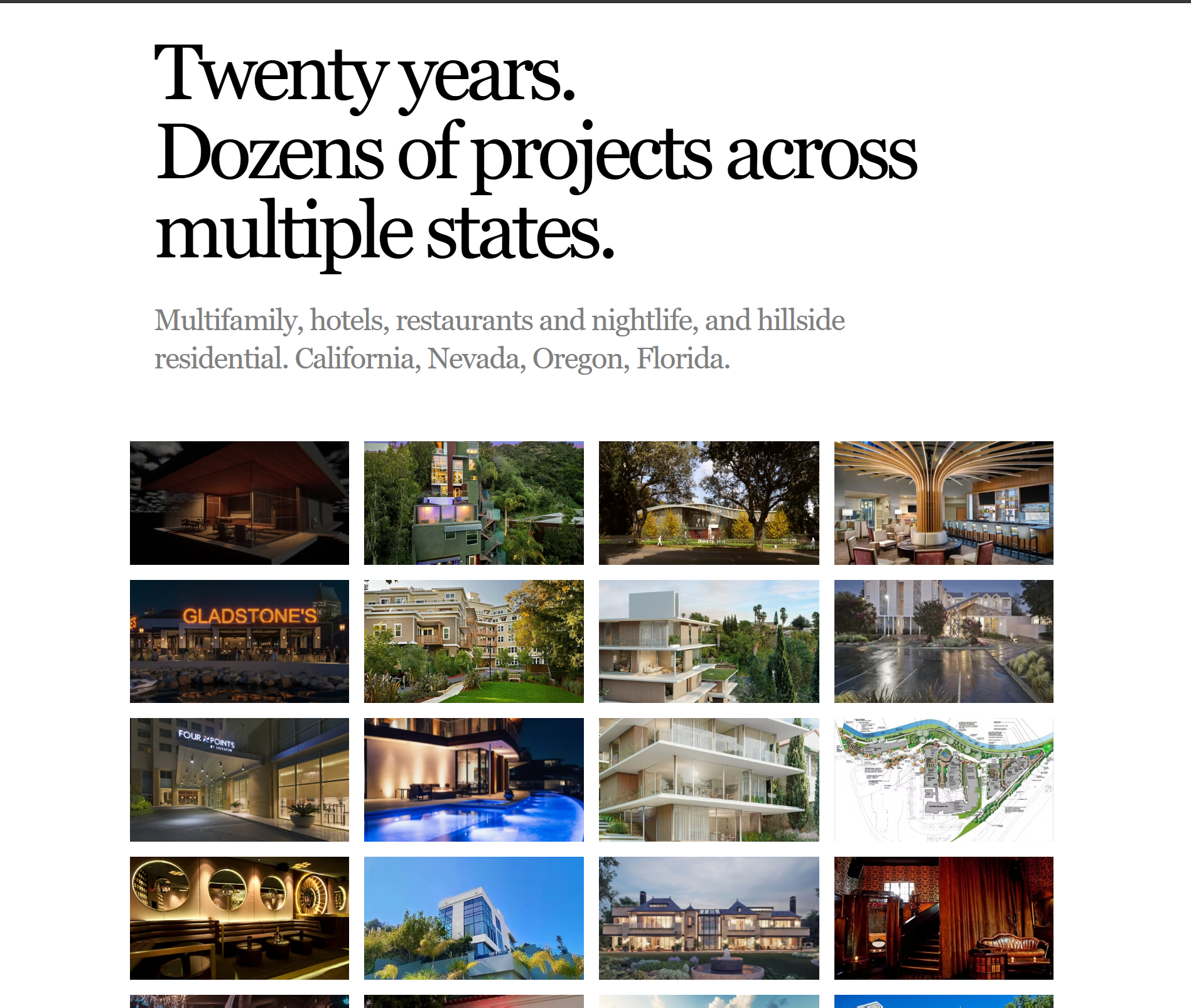 Fern Morgan website, twenty years of projects